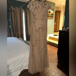 Adrianna Papell Gold Sequin Gown